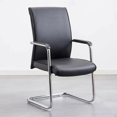 Faux Leather Meeting Chair with Steel Frame