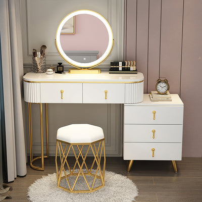 Vanity Table 31–47 in Wide with Side Cabinet