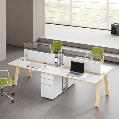 4-Person Workstation 120 in Wide with Screens