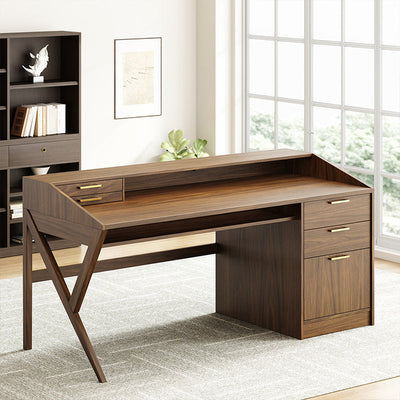Office Desk 71 in Wide with Cable Box & Drawers