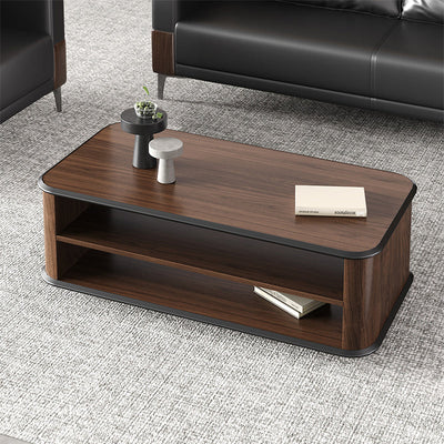 Two-Tier Coffee Table 47 in Long with Cable Box