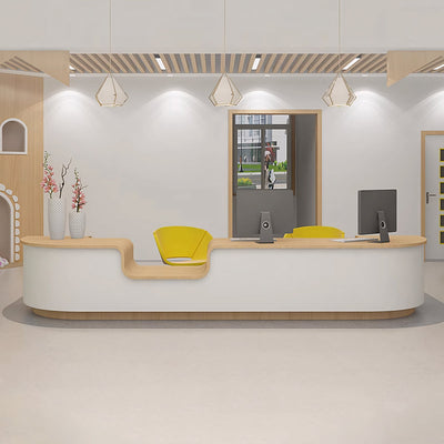 U-Shaped Reception Desk 63–165 in Wide, Drawers