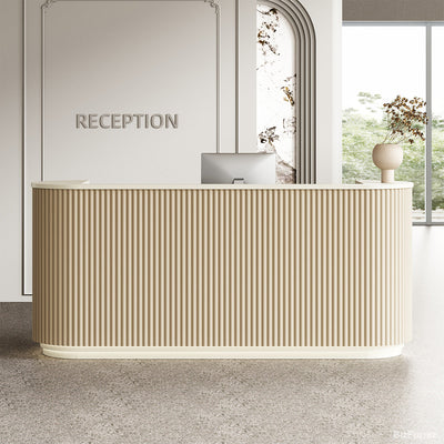 Reception Desk 87 in Wide with Warm LED Strip