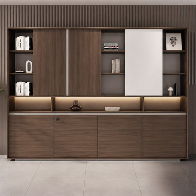 Storage Cabinet 79–94 in Wide with Open Shelves