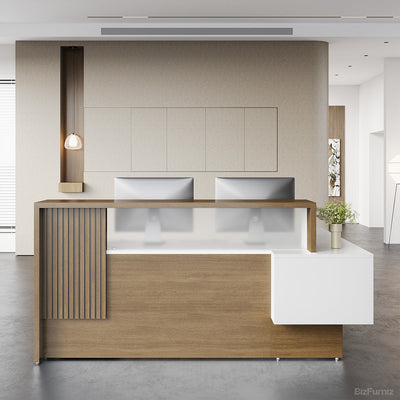 Reception Desk 89 in Wide with Mobile Cabinet