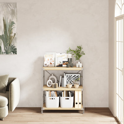 Open Bookcase 24–32 in Wide with Steel Frame
