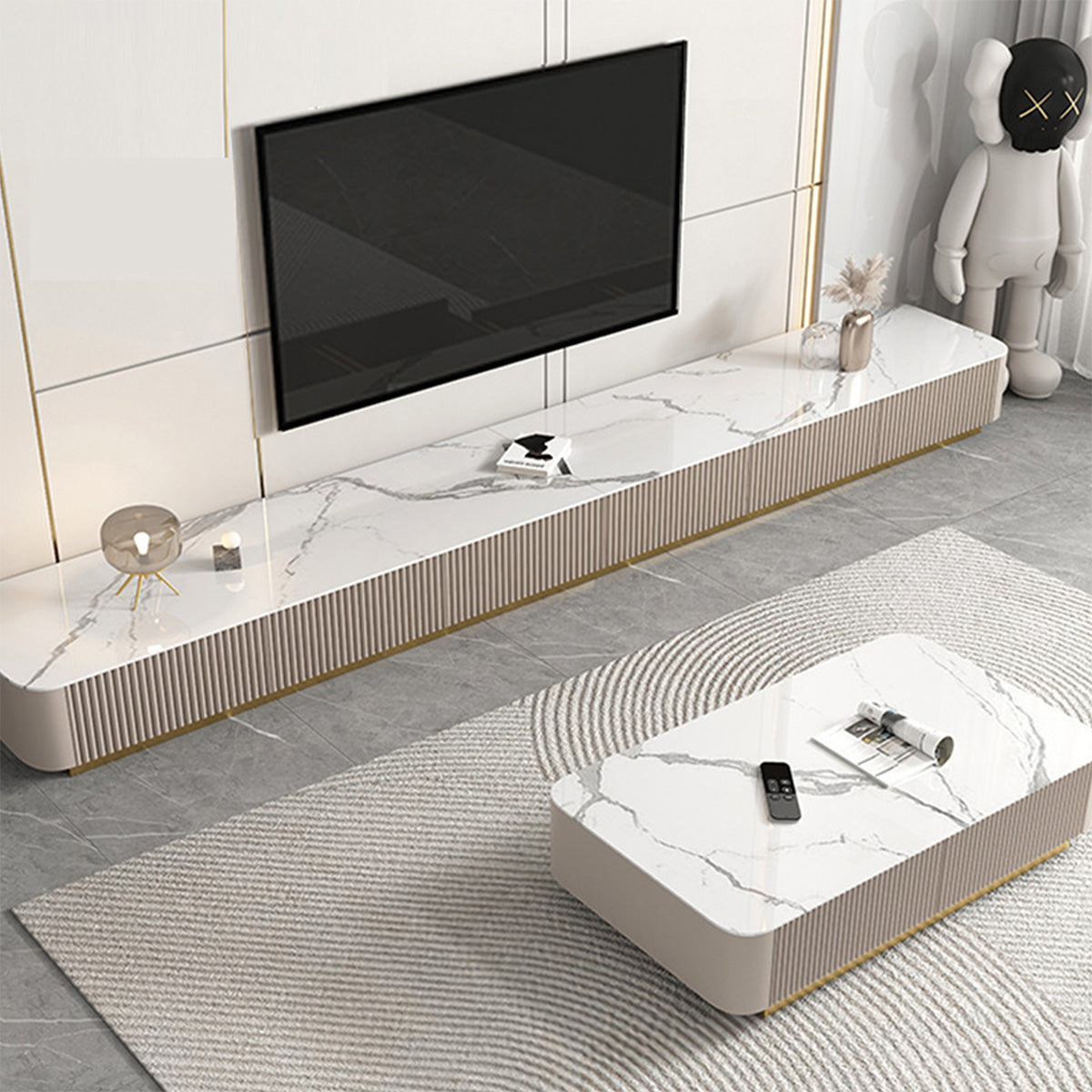 General product image 5 — Modern Rectangular TV Stand with Sintered Stone for Living Room