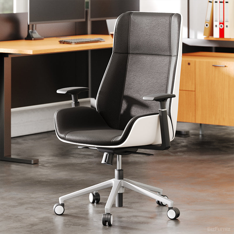 High-Back Executive Office Chair with Reclining Design, 360° Rotation, and Smooth Casters product photo