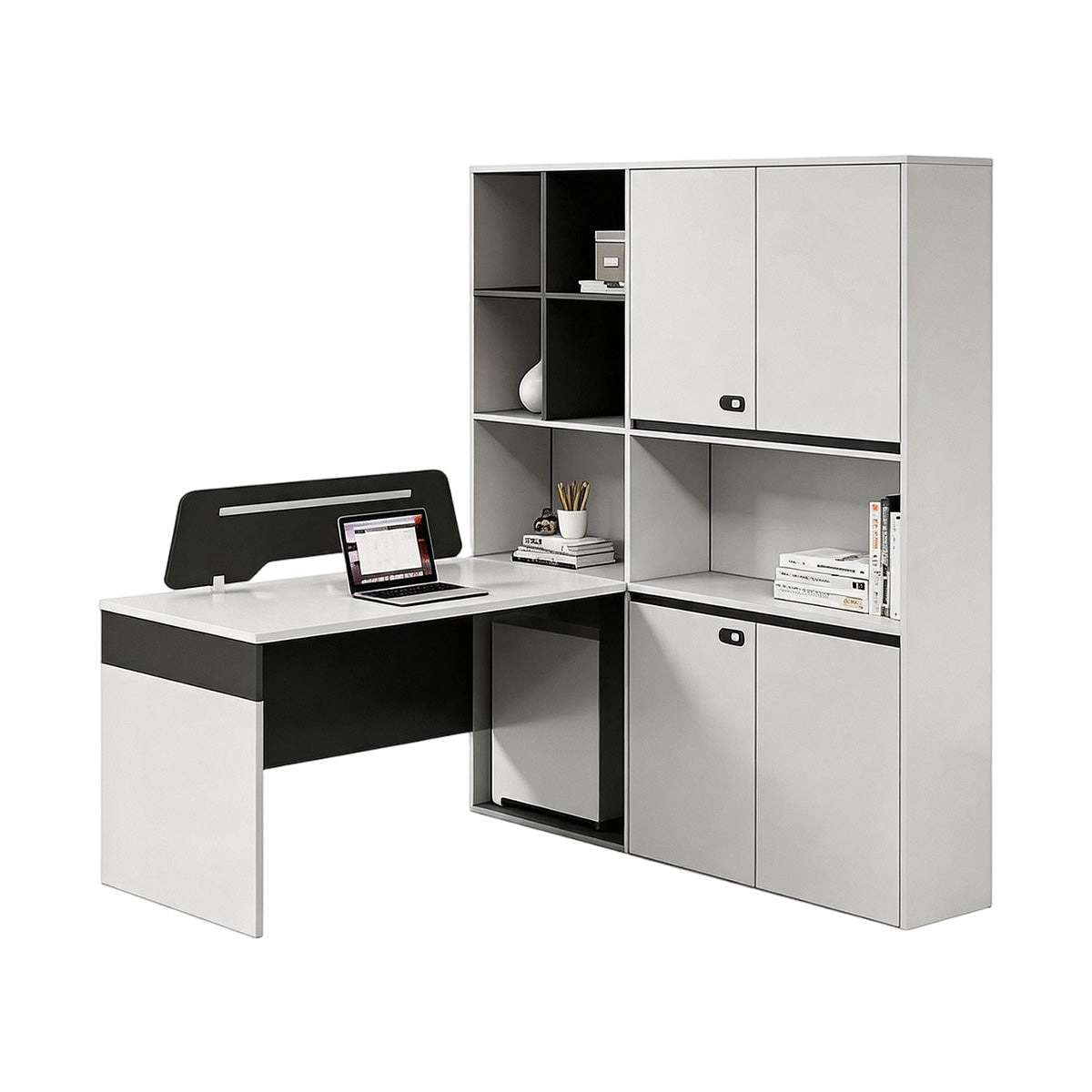 Office Desk 59–110 in Wide with Privacy Panel