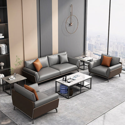 Leather Reception Sofa 39–79 in Wide, 1–3 Seats