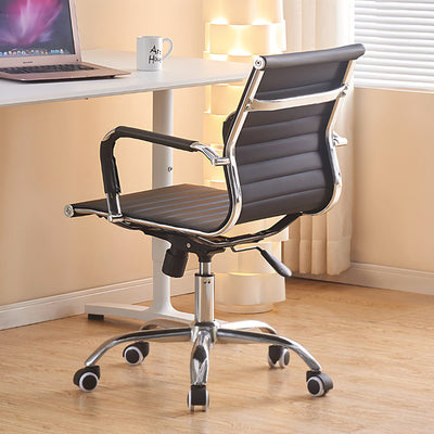 Leather Task Chair, Roller or Bow-Shaped Frame