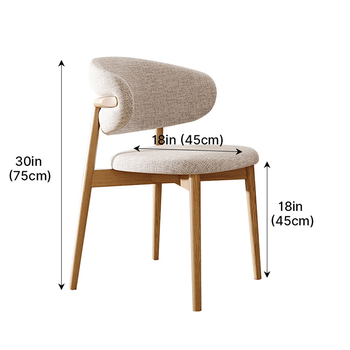 Veritas Mid-Century Solid Wood Upholstered Dining and Accent Chair product view 5