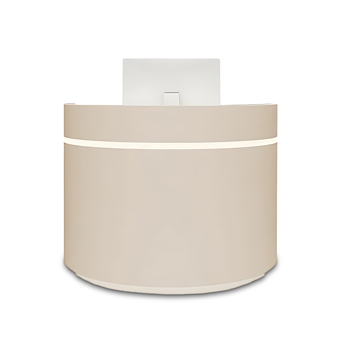 Curved Reception Desk 39–63 in Wide, LED Strip