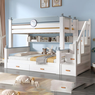 Pine Bunk Bed Twin XL over Full with Mattress