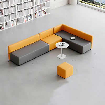 Modular Lobby Sofa 71–252 in Wide, Wood Frame