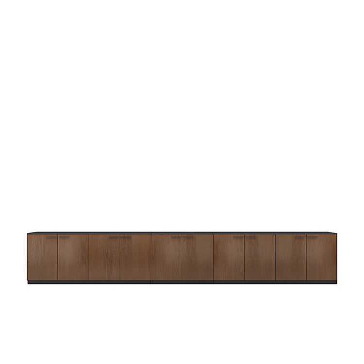 File Cabinet, 10 Teak Low Cabinet, Teak finish, for office storage space, office storage furniture