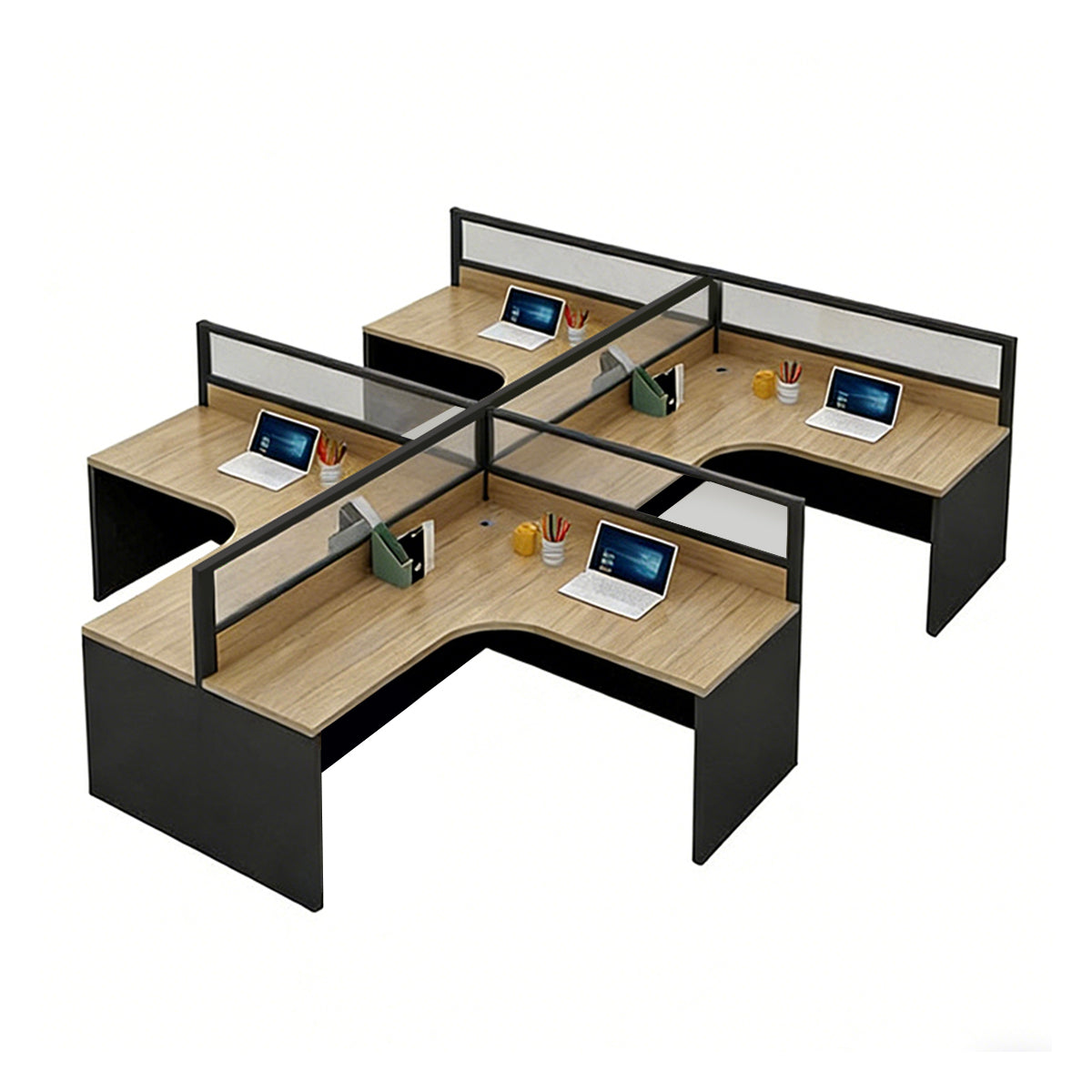 Office Desk, desk without side cabinet, L110" x W94" x H43", for executive office workspace, modern executive office furniture