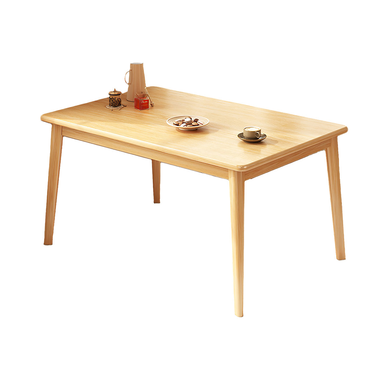 Dining Table with Backrest, Solid Wood & Space-Saving for Dining Room