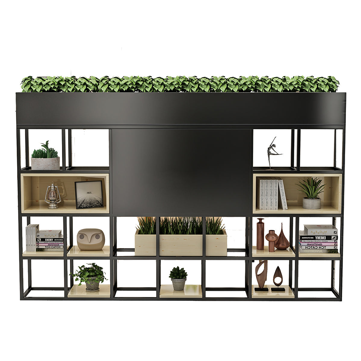 Multi-Functional Iron Frame Divider Storage Shelf for Offices & Living Room