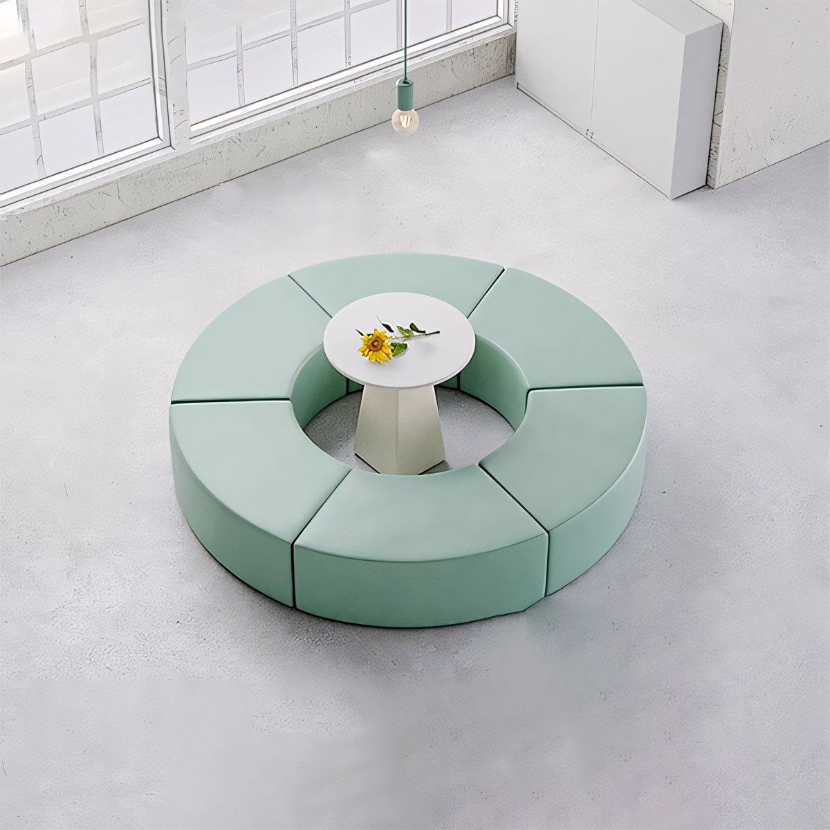 Sofa, product detail view, for lounge or waiting area, modern commercial office furniture