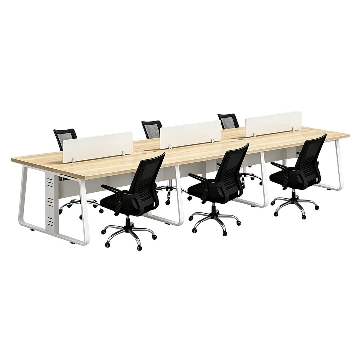 Face-to-Face Desk 47–142 in Wide with Steel Base