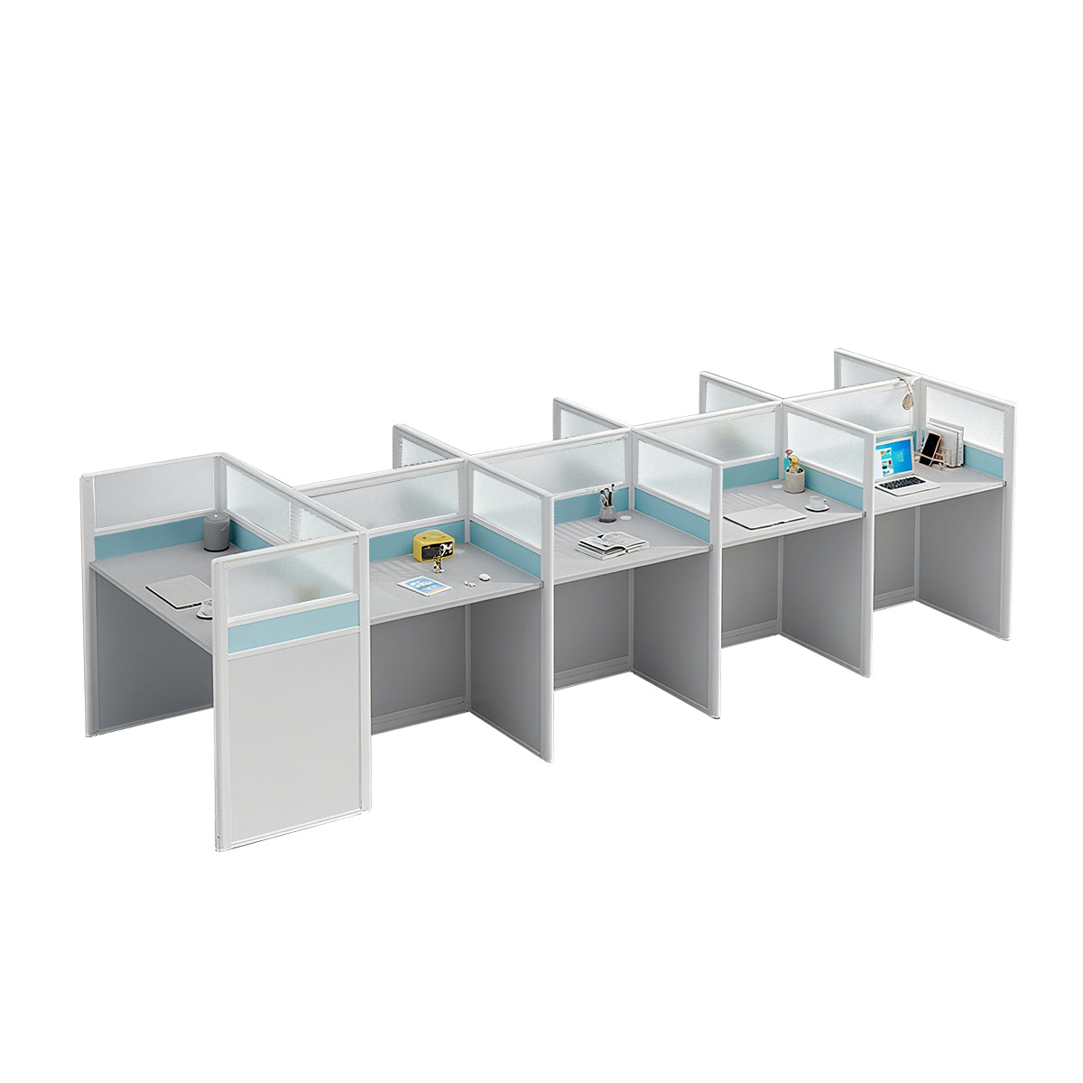 Modular Workstations & Desks-1, 9-Person, L175" x W51" x H43", for executive office workspace, modern executive office furniture