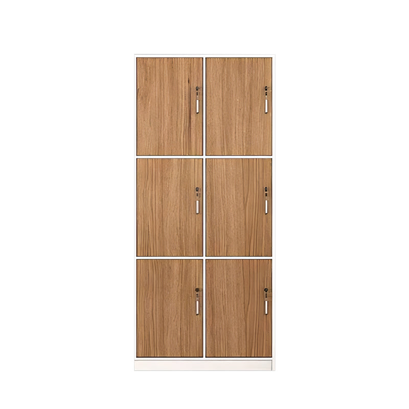 Storage Cabinet-2, Natural Without Shoe Layer 3 levels 2 columns 6 doors, Natural finish, for office storage space, office storage furniture