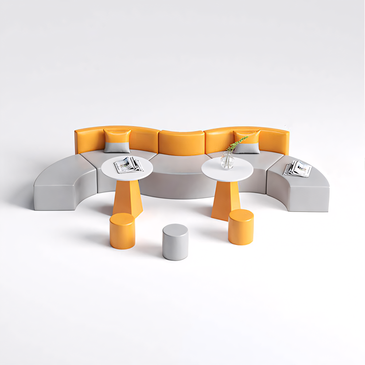 Sofa, product detail view, for lounge or waiting area, modern commercial office furniture