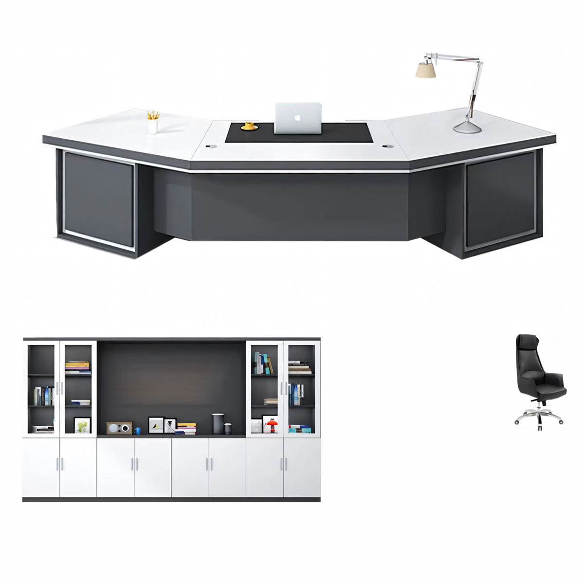Executive Desk 87–126 in Wide with Dial Lock