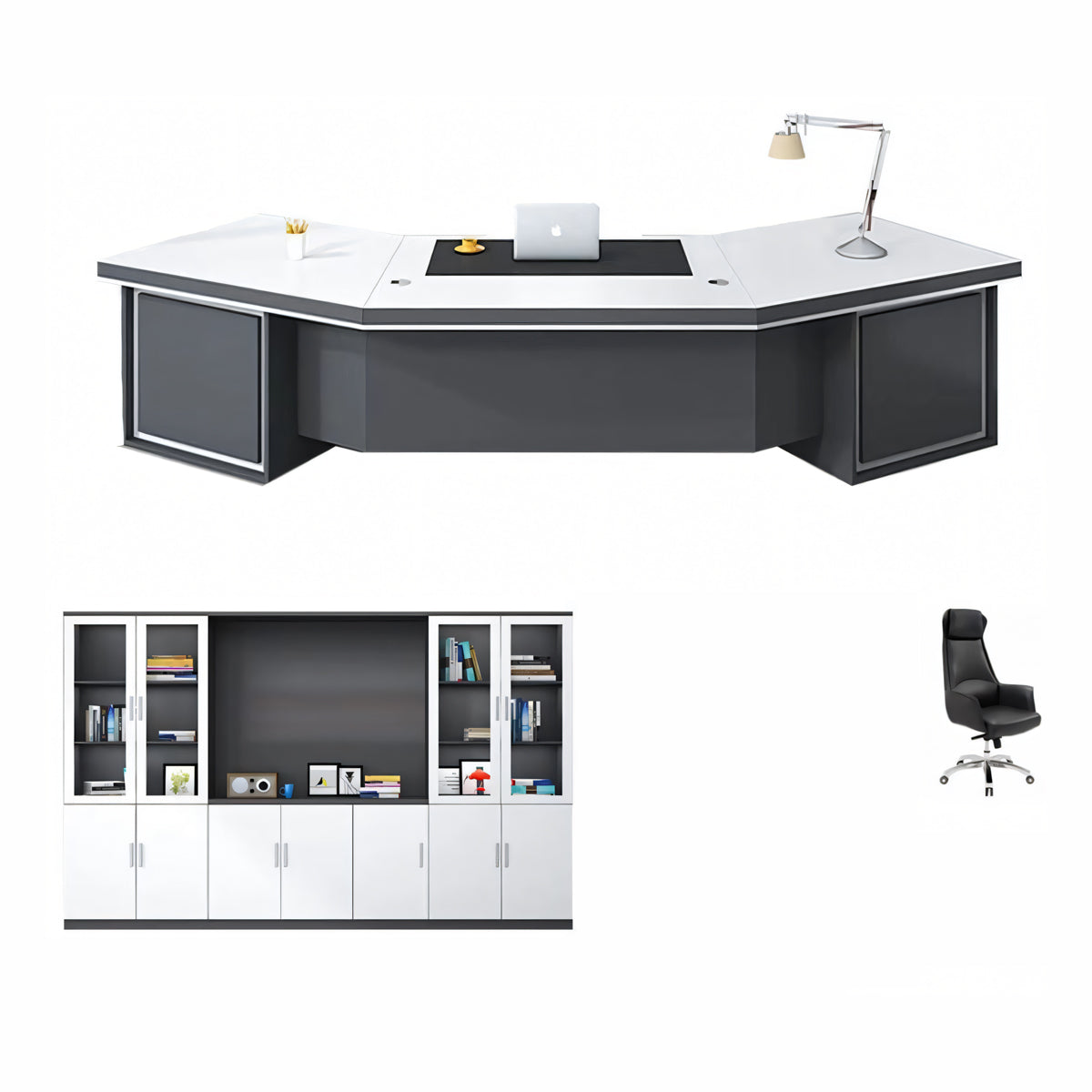 Executive Desk 87–126 in Wide with Dial Lock