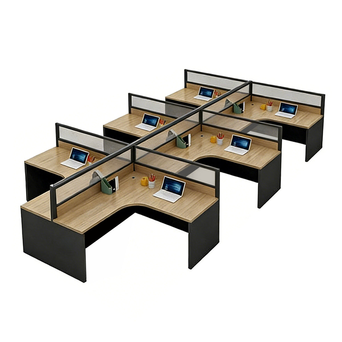Office Desk, desk without side cabinet, L165" x W94" x H43", for executive office workspace, modern executive office furniture