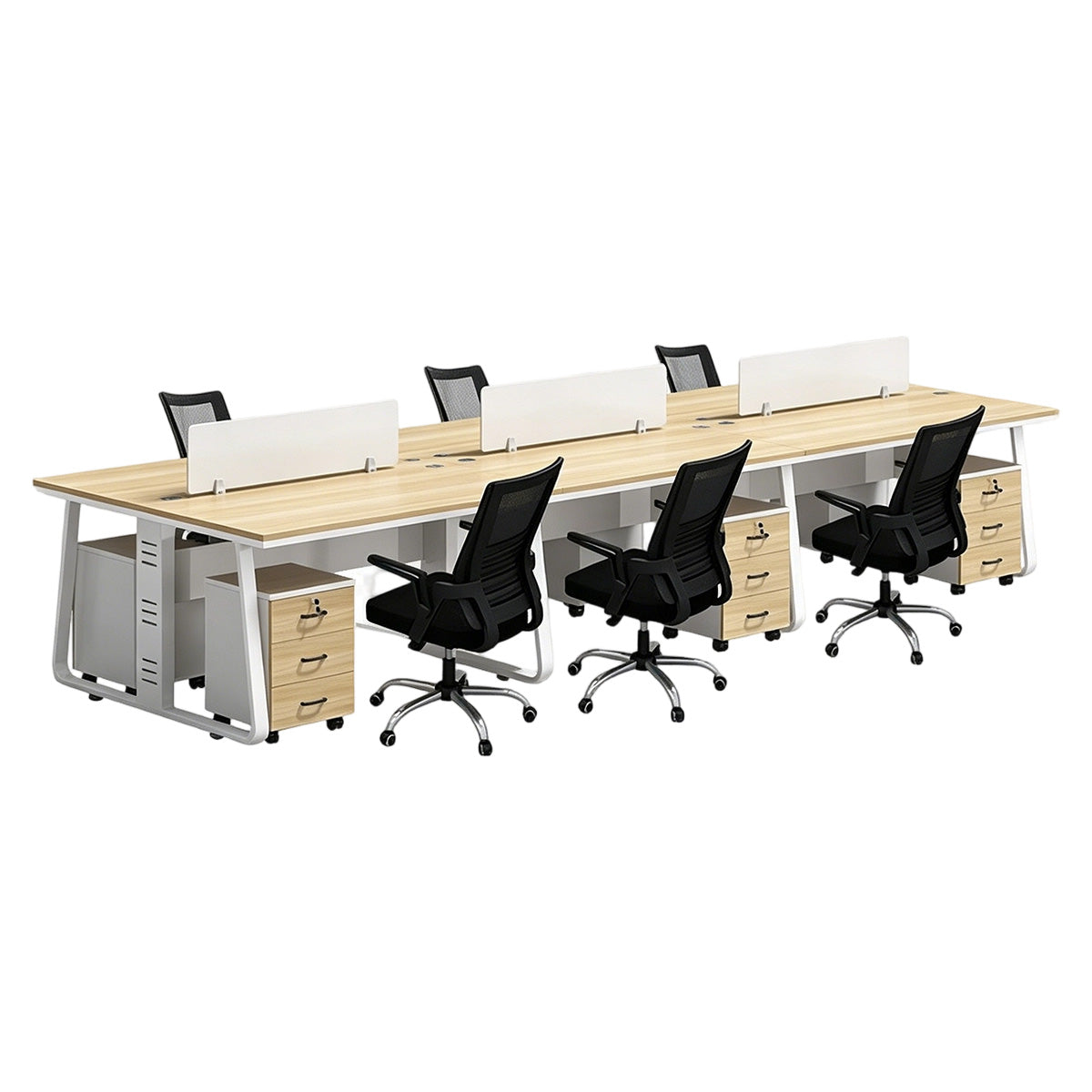 Face-to-Face Desk 47–142 in Wide with Steel Base