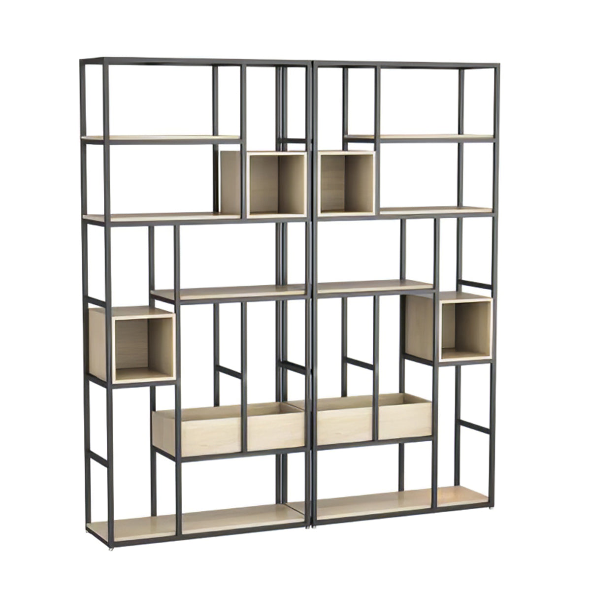 Multi-Functional Iron Frame Divider Storage Shelf for Offices & Living Room