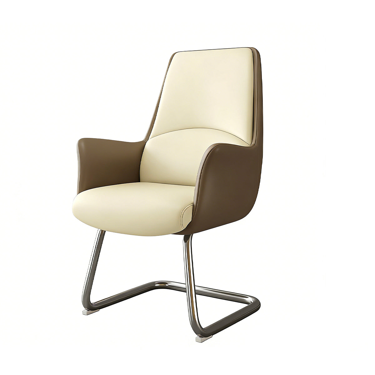 Office Chair, Wheat & Off-White, Wheat & Off-White finish, L20" x W24" x H41", for meeting room or boardroom, modern boardroom furniture