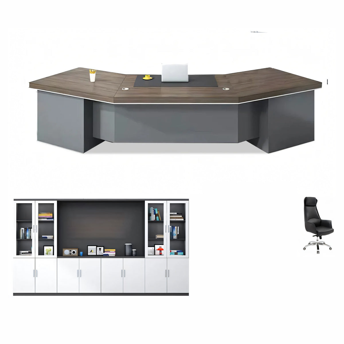 Executive Desk 87–126 in Wide with Dial Lock