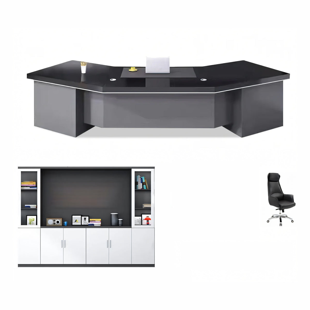 Executive Desk 87–126 in Wide with Dial Lock