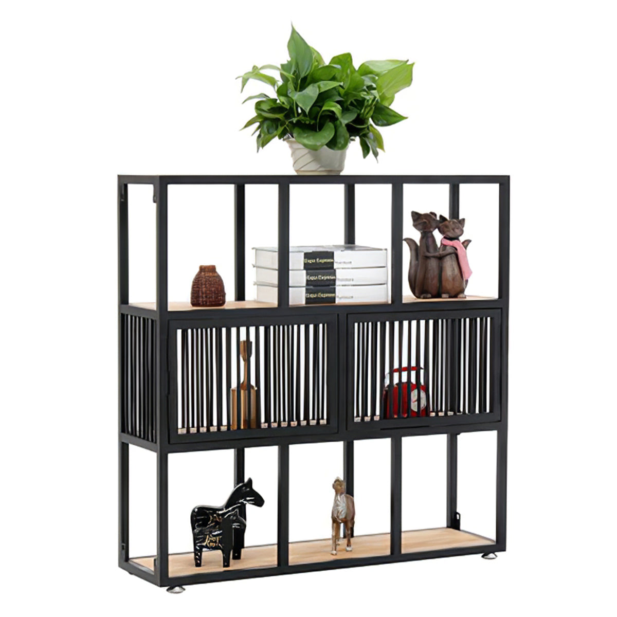 Multi-Functional Iron Frame Divider Storage Shelf for Offices & Living Room