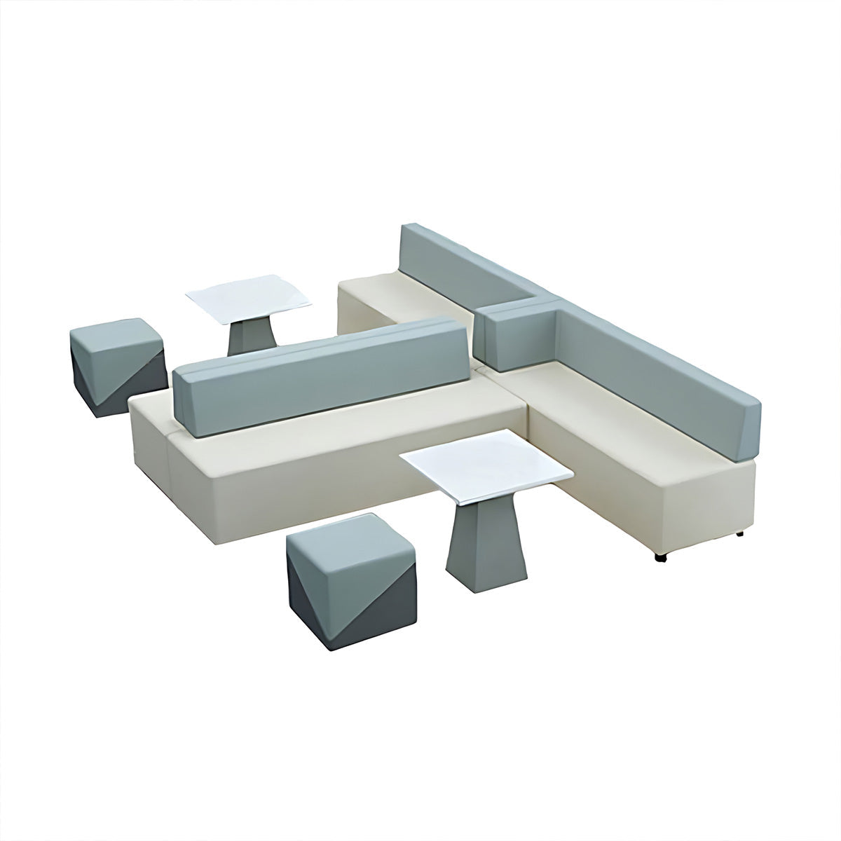Sofa, product detail view, for reception area or front office, commercial reception furniture