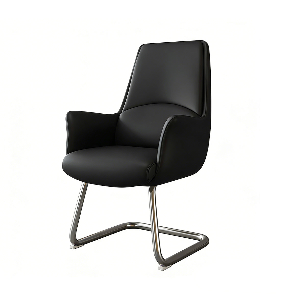 Office Chair, Black, Black finish, L20" x W24" x H41", for meeting room or boardroom, modern boardroom furniture