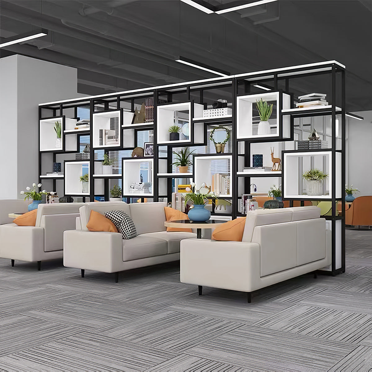 Minimalist Floor Standing Living Room Partition Storage Shelves