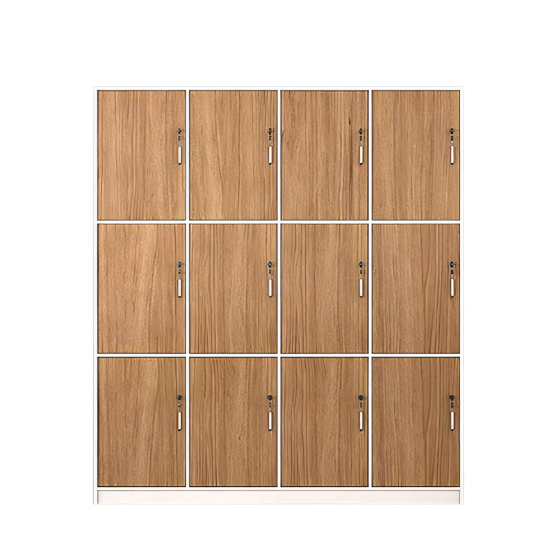 Storage Cabinet-2, Natural Without Shoe Layer 3 levels 4 columns 12 doors, Natural finish, for office storage space, office storage furniture