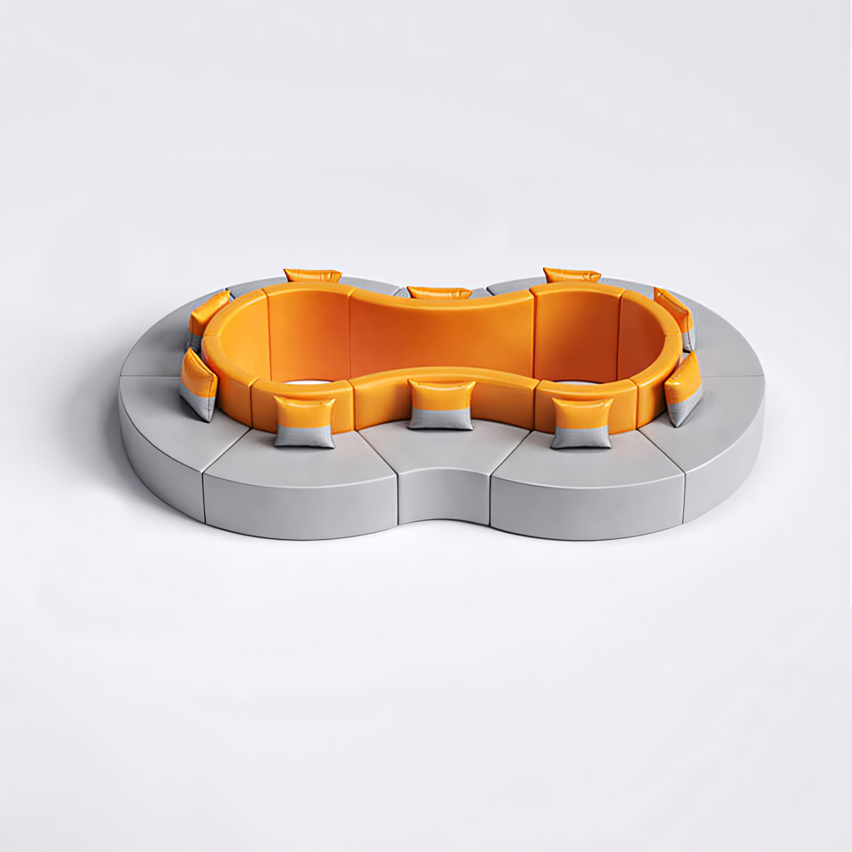 Sofa, product detail view, for lounge or waiting area, modern commercial office furniture