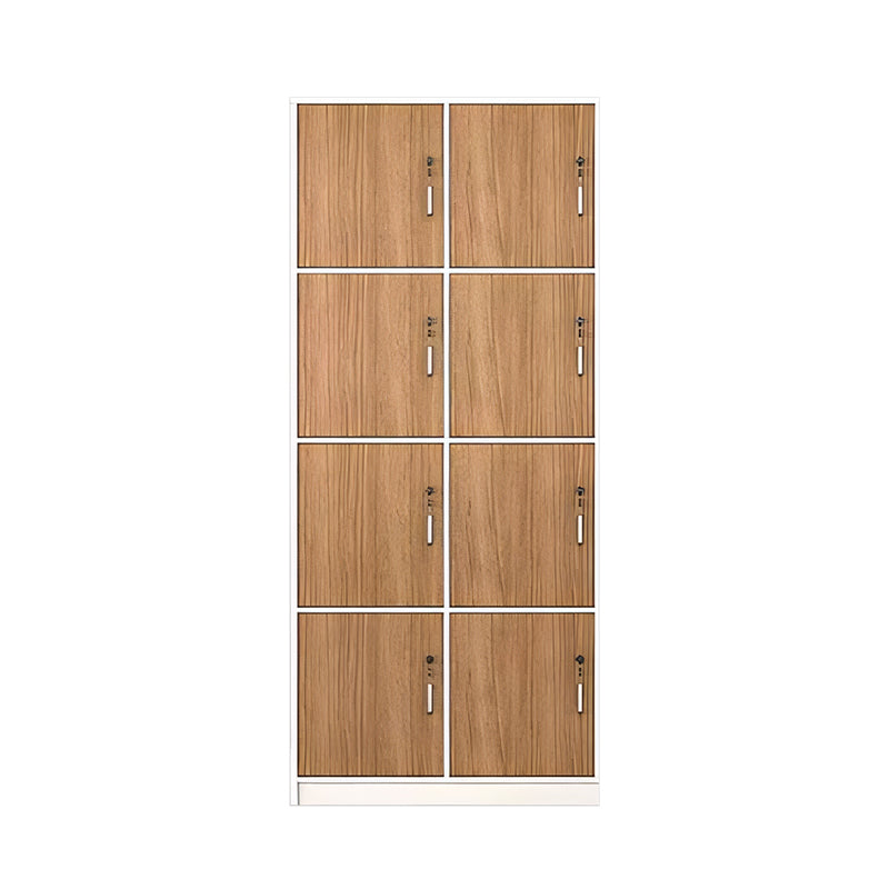 Storage Cabinet-2, Natural Without Shoe Layer 4 levels 2 columns 8 doors, Natural finish, for office storage space, office storage furniture