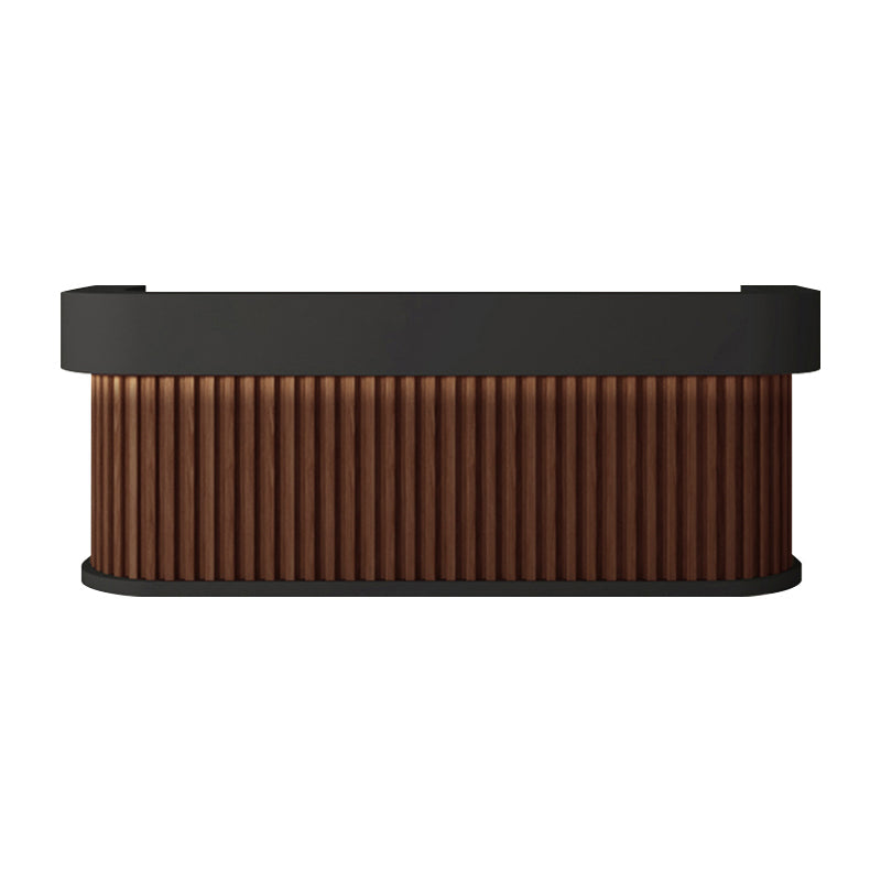 Salon Reception Desk 39-157 in Wide with Keyboard Tray, File Drawers & Fluted Front (In Stock)