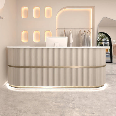 Semi-Circular Reception Desk 39–134 in Wide