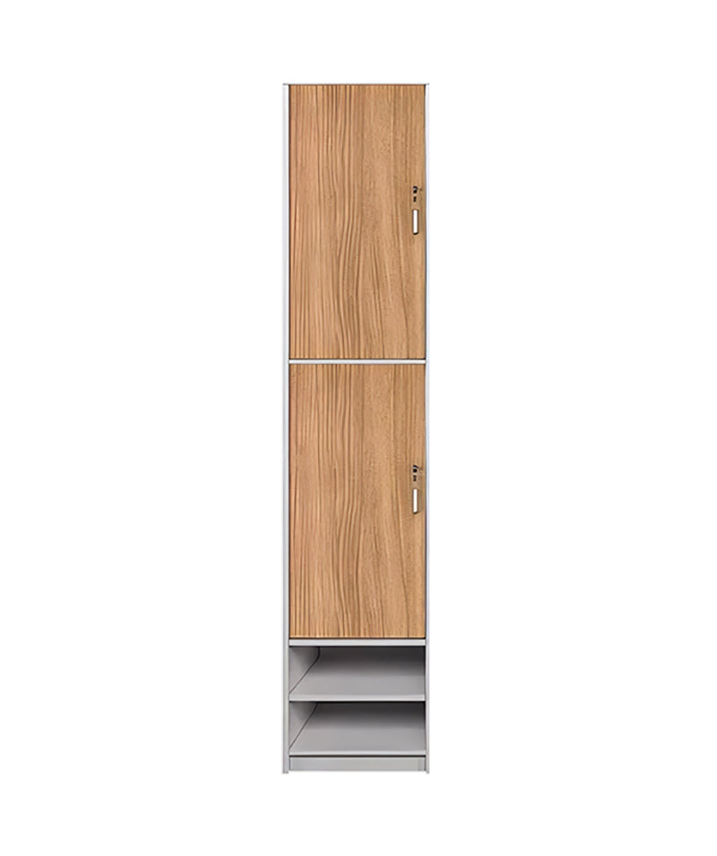 Storage Cabinet-2, Natural With Shoe Layer 1 levels 1 columns 2 doors, Natural finish, for office storage space, office storage furniture