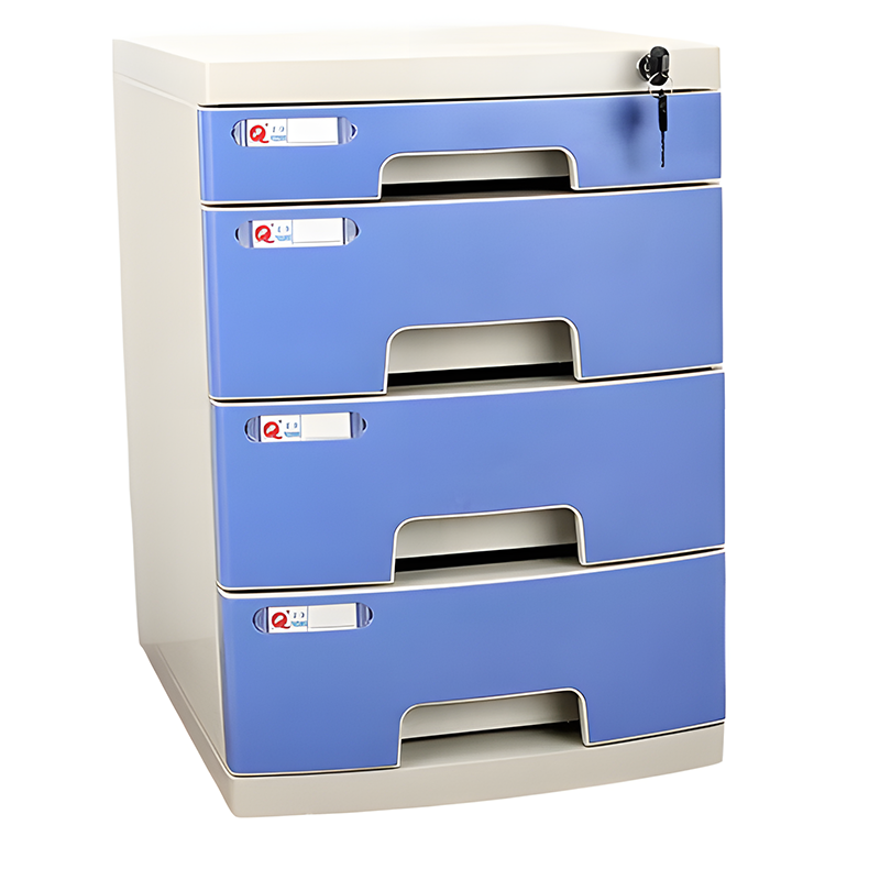 File Cabinet, Large 4 layers Blue, Blue finish, for executive office workspace, modern executive office furniture