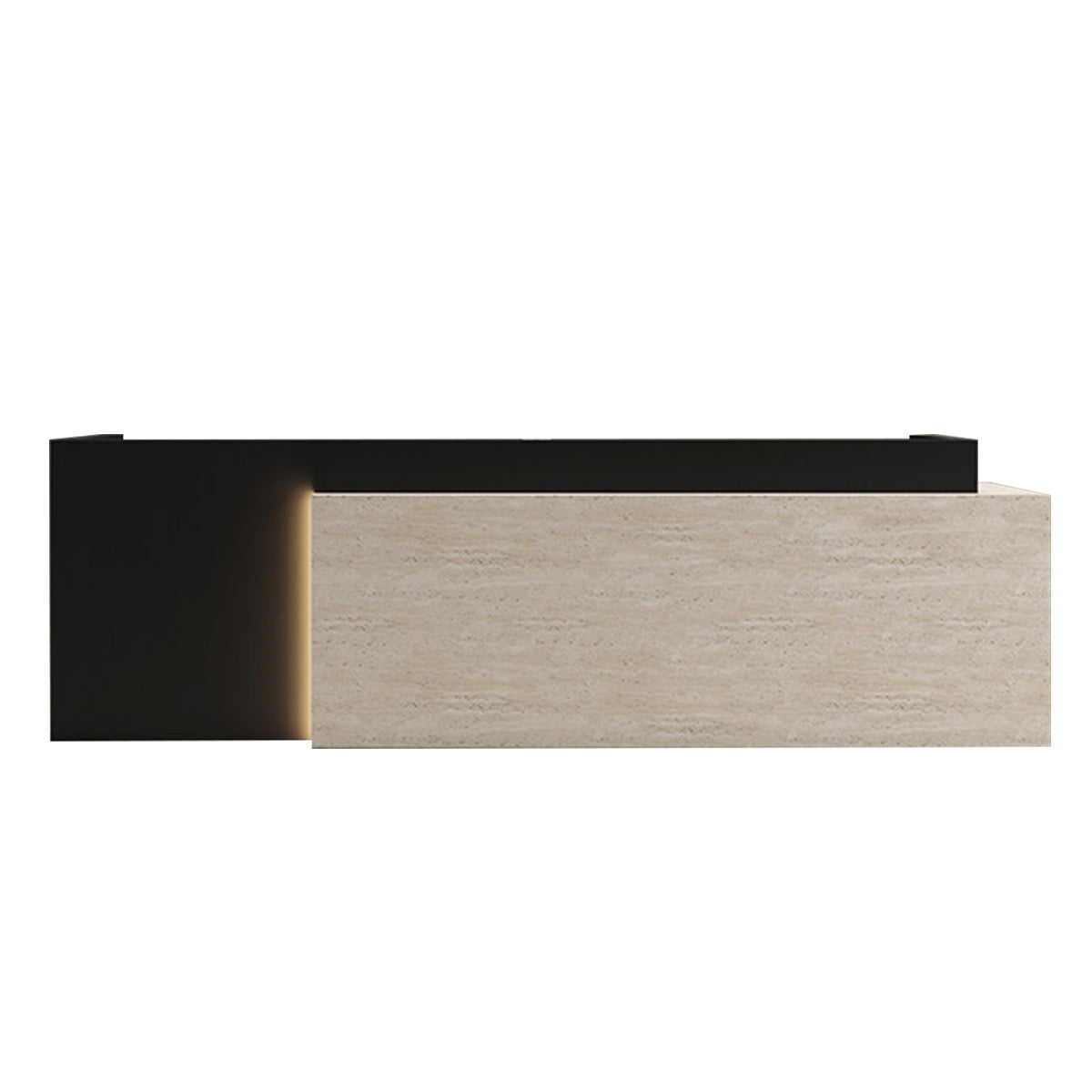 Two-Tone Reception Desk 47–126 in Wide with LED