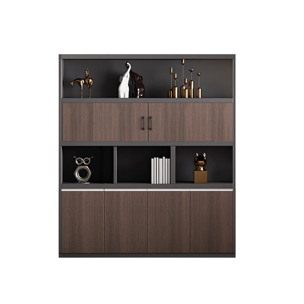 Storage Cabinet, Without LED Strip, L63" x W16" x H79", for office storage space, office storage furniture