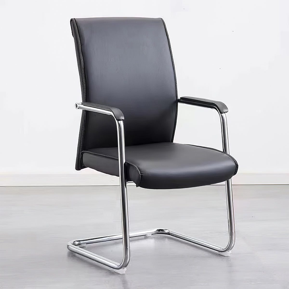 Faux Leather Meeting Chair with Steel Frame
